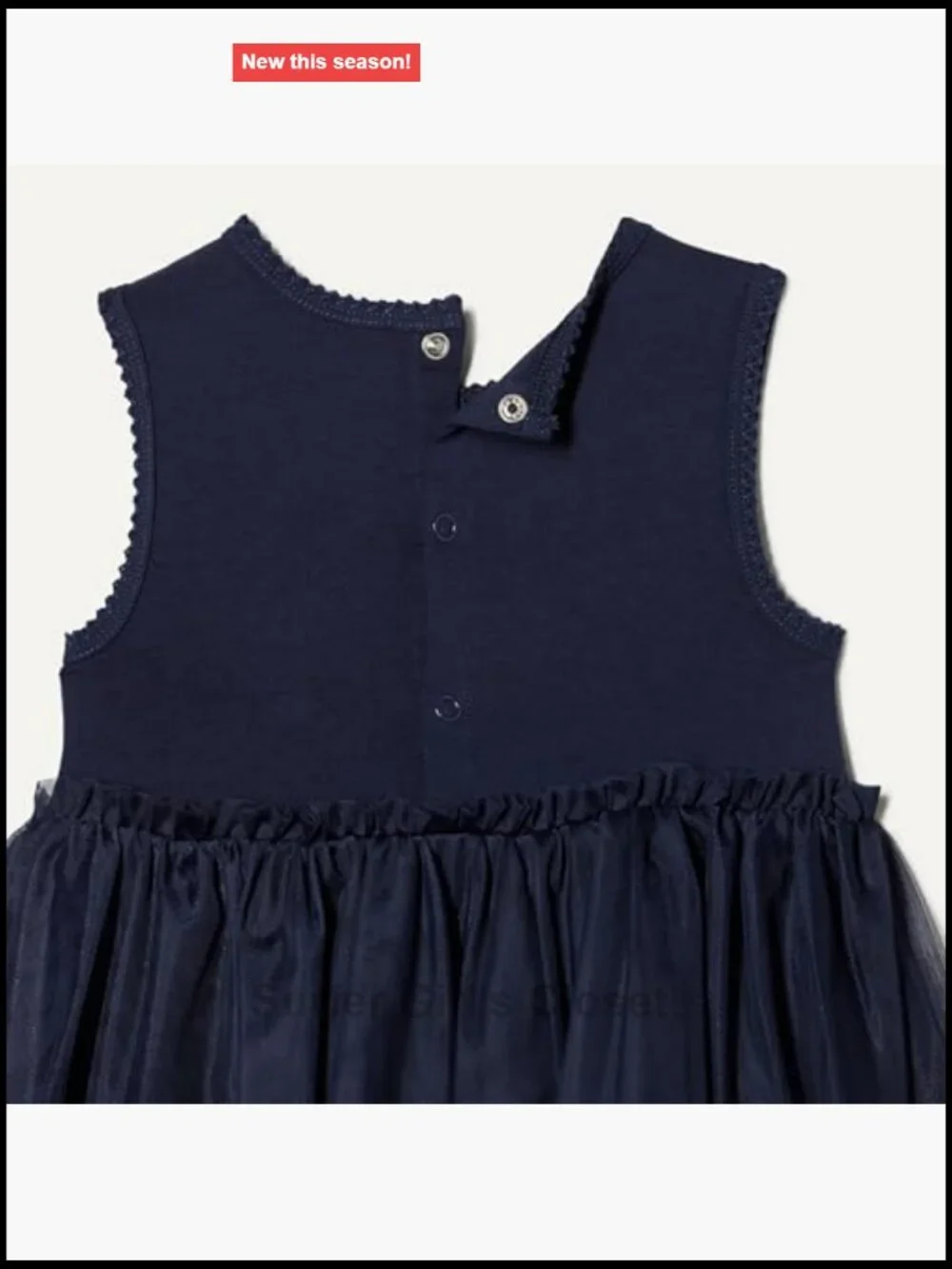 Girls Sleeveless Tutu Dress with Tulle Overlay Cotton Knit